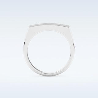 Flush Setting Wedding Band with 0.28 CT Round Cut Moissanite