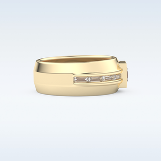 0.78 CT Pave Wedding Band Featuring Princess Moissanite 8