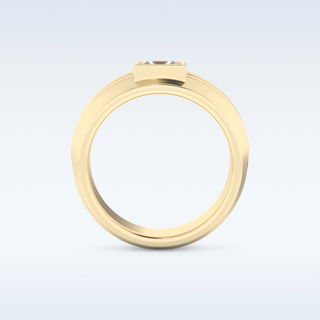 0.78 CT Pave Wedding Band Featuring Princess Moissanite 11