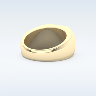 Signet and Multi Stones Style Wedding Band with 0.46 CT Round and Baguette Cut Moissanite