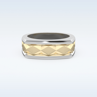 Flush Setting Style Wedding Band with Moissanite