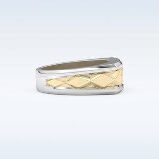 Flush Setting Style Wedding Band with Moissanite