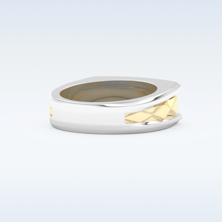 Flush Setting Style Wedding Band with Moissanite