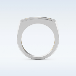 Flush Setting Style Wedding Band with Moissanite