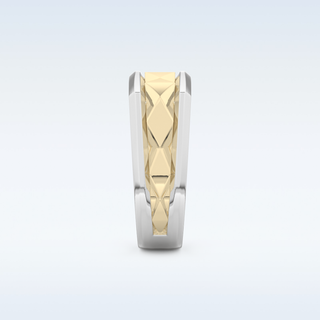 Flush Setting Style Wedding Band with Moissanite