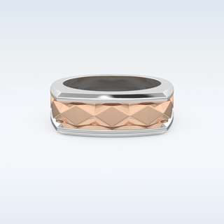 Flush Setting Style Wedding Band with Moissanite