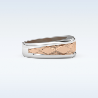 Flush Setting Style Wedding Band with Moissanite