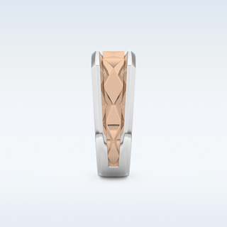 Flush Setting Style Wedding Band with Moissanite