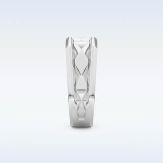 Flush Setting Style Wedding Band with Moissanite