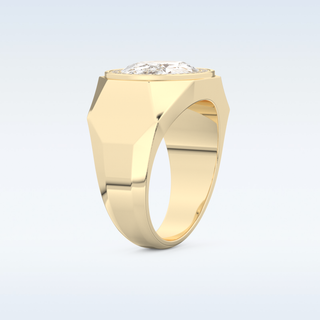 2.27 CT Halo Engagement Ring Featuring Oval Moissanite