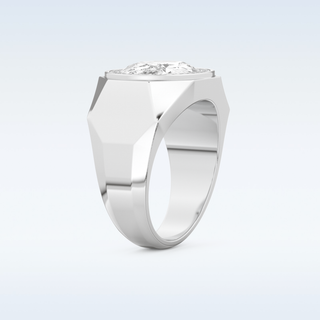 2.27 CT Halo Engagement Ring Featuring Oval Moissanite