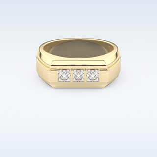 Multi Stones Style Wedding Band with 0.536 CT Princess Cut Moissanite
