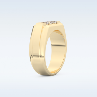 Multi Stones Style Wedding Band with 0.536 CT Princess Cut Moissanite