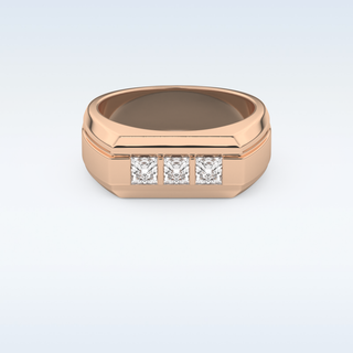 Multi Stones Style Wedding Band with 0.536 CT Princess Cut Moissanite