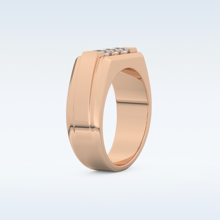 Multi Stones Style Wedding Band with 0.536 CT Princess Cut Moissanite