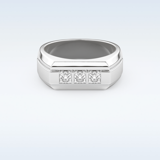 Multi Stones Style Wedding Band with 0.536 CT Princess Cut Moissanite