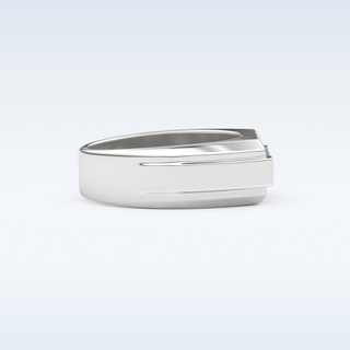 Multi Stones Style Wedding Band with 0.536 CT Princess Cut Moissanite