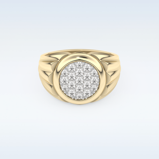 Multi Stones Style Wedding Band with 0.417 CT Round Cut Moissanite