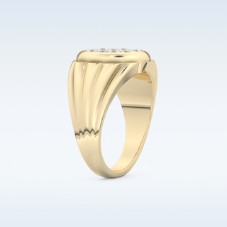 Multi Stones Style Wedding Band with 0.417 CT Round Cut Moissanite