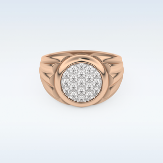 Multi Stones Style Wedding Band with 0.417 CT Round Cut Moissanite