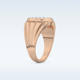Multi Stones Style Wedding Band with 0.417 CT Round Cut Moissanite