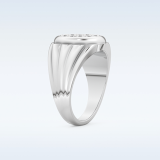 Multi Stones Style Wedding Band with 0.417 CT Round Cut Moissanite