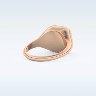 Signet Style Wedding Band with 0.15 CT Round Cut Moissanite