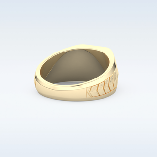 Patterned Design Wedding Band with 0.381 CT Round and Princess Cut Moissanite