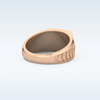 Patterned Design Wedding Band with 0.381 CT Round and Princess Cut Moissanite
