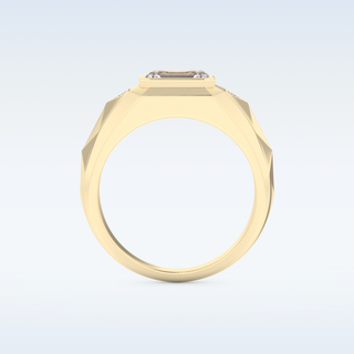 Patterned Style Wedding Band with Moissanite
