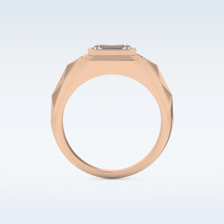 Patterned Style Wedding Band with Moissanite