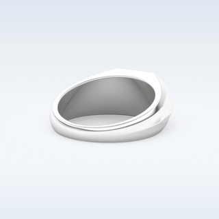 Patterned Style Wedding Band with Moissanite