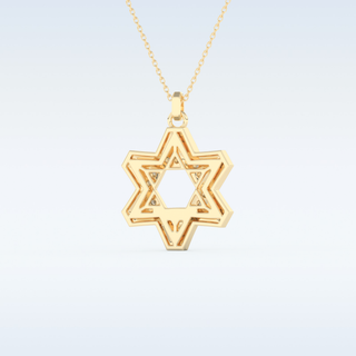 Star Shaped Moissanite Necklace – 0.672 CT Round Cut in 14K/18K Gold