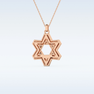 Star Shaped Moissanite Necklace – 0.672 CT Round Cut in 14K/18K Gold