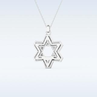 Star Shaped Moissanite Necklace – 0.672 CT Round Cut in 14K/18K Gold