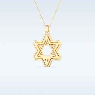 Star Shaped Moissanite Necklace – 0.331 CT Round Cut in 14K/18K Gold