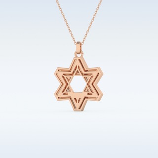 Star Shaped Moissanite Necklace – 0.331 CT Round Cut in 14K/18K Gold