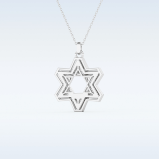 Star Shaped Moissanite Necklace – 0.331 CT Round Cut in 14K/18K Gold