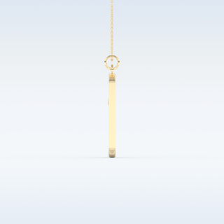 Cross Bar Moissanite Necklace – 0.6 CT Round Cut in 14K/18K Gold