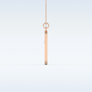 Cross Bar Moissanite Necklace – 0.6 CT Round Cut in 14K/18K Gold