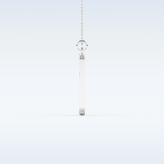 Cross Bar Moissanite Necklace – 0.6 CT Round Cut in 14K/18K Gold
