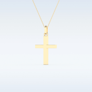 Cross Shaped Moissanite Necklace – in 14K/18K Gold