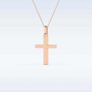 Cross Shaped Moissanite Necklace – in 14K/18K Gold