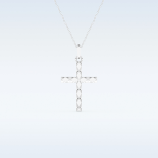 Cross Shaped Moissanite Necklace – in 14K/18K Gold