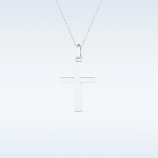 Cross Shaped Moissanite Necklace – in 14K/18K Gold