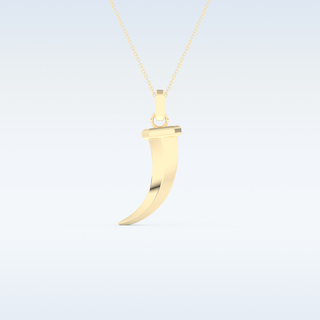 Trunk Shaped Moissanite Necklace – in 14K/18K Gold