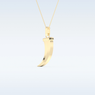 Trunk Shaped Moissanite Necklace – in 14K/18K Gold