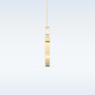 Trunk Shaped Moissanite Necklace – in 14K/18K Gold