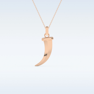 Trunk Shaped Moissanite Necklace – in 14K/18K Gold