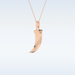 Trunk Shaped Moissanite Necklace – in 14K/18K Gold